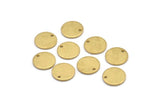 Brass Cabochon Tag, 24 Raw Brass Cabochon Tags With 1 Hole, Stamping Tags (12x1.2mm) D1378