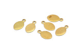 Brass Oval Tag, Raw Brass Oval Tags With 1 Loop, Charms, Findings, Stamping Tags (11x6.5x0.40mm) A0518