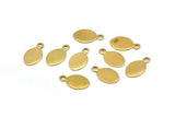 Brass Oval Tag, Raw Brass Oval Tags With 1 Loop, Charms, Findings, Stamping Tags (11x6.5x0.40mm) A0518