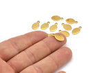 Brass Oval Tag, 250 Raw Brass Oval Tags, Charms, Findings, Stamping Tags (13x7mm) Brs105 A0294
