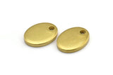Brass Oval Blank, 6 Raw Brass Oval Blanks (20x15x3mm) Y215