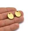 Brass Oval Blank, 6 Raw Brass Oval Blanks (20x15x3mm) Y215