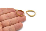 Brass Drop Connector, 12 Raw Brass Drop Connectors with 2 holes (25x17x3mm) BS 2321