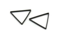 Black Triangle Charm, 24 Oxidized Brass Black Triangle Charms (29x0.80x2mm) Bs 1195 S218