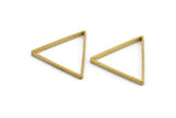 Cutout Triangle Charm, Raw Brass Triangles (27x27x27x2.5mm) Brc 138 N0563