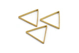 Cutout Triangle Charm, Raw Brass Triangles (27x27x27x2.5mm) Brc 138 N0563