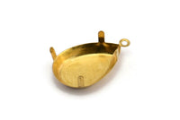 Armut Damla Çatal Ayarı, 50 Ham Pirinç Armut Damla 1 Döngü, 4 Çatal Ayarı (18x25 mm) S399