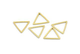 Gold Triangle Charm, 50 Gold Plated Brass Open Triangle Ring Charms (15x0.90mm) Bs 1024 Q0627