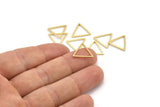 Gold Triangle Charm, 50 Gold Plated Brass Open Triangle Ring Charms (15x0.90mm) Bs 1024 Q0627