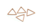 Gül Altın Üçgen Charm, 50 Gül Altın Kaplama Pirinç Açık Üçgen Yüzük Charm (15x0,90 mm) Bs 1024 Q0627