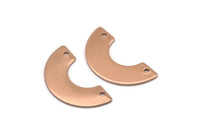 Gül Altın Geometrik Kolye, 2 Delikli 4 Gül Altın Kaplama Pirinç Yarım Daire, Bulgular (30x15x8x0,8 mm) BS 1978 Q0642