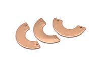 Gül Altın Geometrik Kolye, 2 Delikli 4 Gül Altın Kaplama Pirinç Yarım Daire, Bulgular (30x15x8x0,8 mm) BS 1978 Q0642