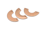 Gül Altın Geometrik Kolye, 2 Delikli 4 Gül Altın Kaplama Pirinç Yarım Daire, Bulgular (30x15x8x0,8 mm) BS 1978 Q0642