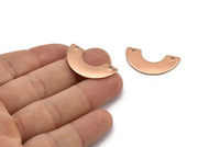 Gül Altın Geometrik Kolye, 2 Delikli 4 Gül Altın Kaplama Pirinç Yarım Daire, Bulgular (30x15x8x0,8 mm) BS 1978 Q0642