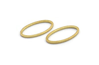 Pirinç Oval Charm, 50 Ham Pirinç Oval Şekilli Halka, Bağlantı Elemanları (8x16x0,80 mm) BS 2336