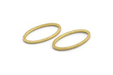 Pirinç Oval Charm, 50 Ham Pirinç Oval Şekilli Halka, Bağlantı Elemanları (8x16x0,80 mm) BS 2336