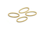 Pirinç Oval Charm, 50 Ham Pirinç Oval Şekilli Halka, Bağlantı Elemanları (8x16x0,80 mm) BS 2336