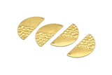 Semi Circle Charm, 12 Raw Brass Half Moon Charms With 1 Hole, Earrings, Pendants (28x13x0.80mm) D975