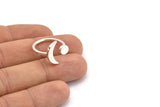 Universe Cosmos Ring, 925 Silver Moon And Planet Rings - Round Cabochon Size: 6mm N0127