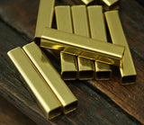 Brass Square Tube, 150 Raw Brass Tube Square Shape (20x4mm)  Brs 1402