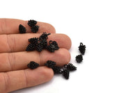 Kozalak Tılsımı, 1 Döngülü 6 Oksitlenmiş Siyah Pirinç Kozalak Tılsımı (7x12mm) BS 1804 H1318