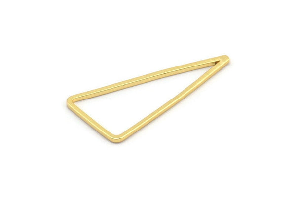 Gold Triangle Ring, 10 Gold Plated Open Triangles, Charms, Findings (30x33x15mm) BS 1146 Q0072