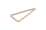 Rose Gold Triangle Ring, 10 Rose Gold Plated Brass Open Triangles, Charms, Findings (30x33x15mm) BS 1146 Q0072