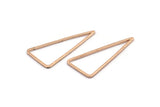 Rose Gold Triangle Ring, 10 Rose Gold Plated Brass Open Triangles, Charms, Findings (30x33x15mm) BS 1146 Q0072