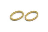 Oval Pirinç Charm, 12 Ham Pirinç Oval Bağlantı Parçası (13x19x2mm) BS 1738