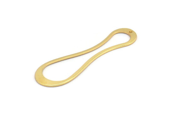 Gold Irregular Charm, 4 Gold Plated Brass Irregular Charms With 1 Hole, Findings, Earrings, Pendants (51x15x11x0.80mm) D1161 Q0872