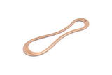 Rose Gold Irregular Charm, 4 Rose Gold Plated Brass Irregular Charms With 1 Hole, Findings, Earrings, Pendants (51x15x11x0.80mm) D1161 Q0872
