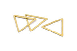 Brass Triangle Charm, 12 Raw Brass Triangle Rings, Findings (31x27x2x1mm) D1023