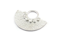 Semi Circle Pendant, 925 Silver Semi Circle Pendants (32x25mm) N0392