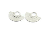 Semi Circle Pendant, 925 Silver Semi Circle Pendants (32x25mm) N0392