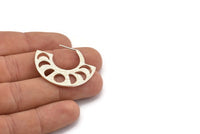 Moon Phases Earring, 2 925 Silver Semi Circle Earrings, Earring Findings (38x30x1.2mm) BS 2069