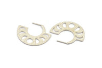 Moon Phases Earring, 2 925 Silver Semi Circle Earrings, Earring Findings (38x30x1.2mm) BS 2069