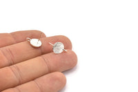 Silver Round Earring, 4 925 Silver Round Stud Earrings With 1 Loop (9mm) N0803