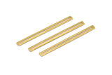 Brass Stick Charm, 50 Raw Brass Stick Charms, Findings, Earrings (40x3x0.60mm) D1192