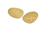 Brass Drop Charm, 8 Raw Brass Drop Charms With 1 Hole, Findings (30x23x0.60mm) D942