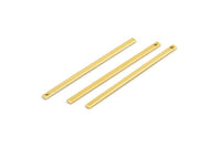 Tiny Gold Bar, 12 Gold Plated Necklace Bars (40x2x0.80mm) A0862 Q0151