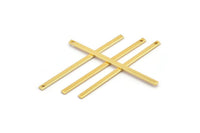 Tiny Gold Bar, 12 Gold Plated Necklace Bars (40x2x0.80mm) A0862 Q0151