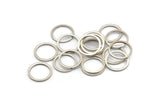 14mm Silver Rings - 24 Antique Silver Brass  Circle Connectors (14mm) BS 1099 H0003