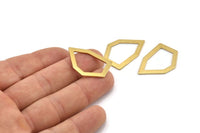 Pirinç Geometrik Şekil, 12 Ham Pirinç Geometrik Şekil Bağlantı Parçası, Tılsımlar, Küpeler, Bulgular (29x20x1mm) D0599