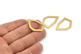 Pirinç Geometrik Şekil, 12 Ham Pirinç Geometrik Şekil Bağlantı Parçası, Tılsımlar, Küpeler, Bulgular (29x20x1mm) D0599