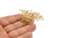 Brass Jump Ring, 500 Raw Brass Oval Jump Rings (4x3x0.5mm) A0985