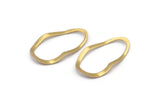 Brass Drop Charm, 24 Raw Brass Drop Charms Without Hole, Findings (28x16x0.80mm) D858