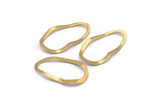 Brass Drop Charm, 24 Raw Brass Drop Charms Without Hole, Findings (28x16x0.80mm) D858