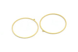 Brass Round Charm, 12 Raw Brass Round Shaped Charms With 1 Loop, Earring Findings, Geometric Charms (46x45x1mm) A3004