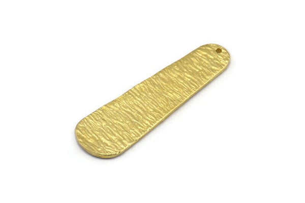 Boho Earring Finding, 2 Raw Brass Geometric Boho Blanks With 1 Hole, Earring Findings (44x13x8x1mm) N0148