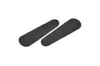Boho Earring Finding, 2 Oxidized Brass Black Geometric Blanks With 1 Hole, Earring Findings (44x13x8x1mm) N0148 S340